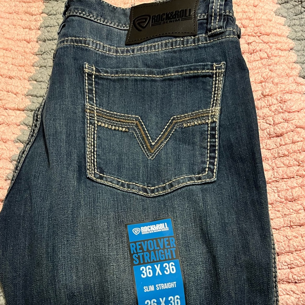 Rock & Roll Cowboy 36 x 36 slim straight jeans. New with tags.